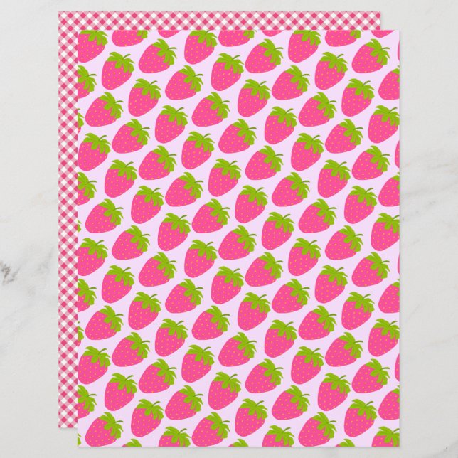 Strawberry Pink Gingham (Front/Back)