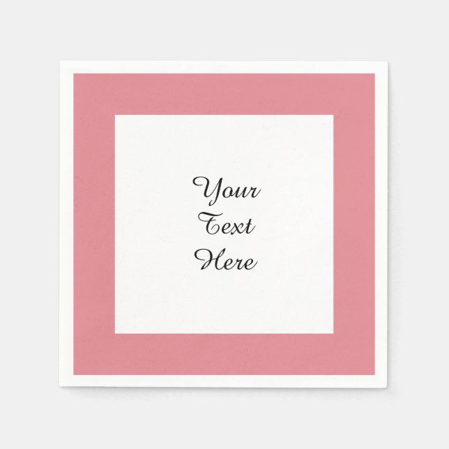 Strawberry Pink High End Solid Colour Napkin (Front)