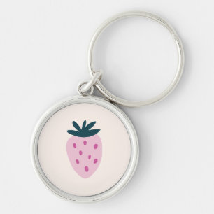 Strawberry pink key ring