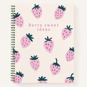 Strawberry pink  notebook