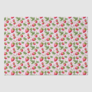 Strawberry Pink Red Baby Shower Birthday  Tissue Paper