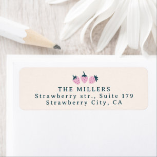 Strawberry pink Return Address Label
