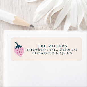 Strawberry pink Return Address Label