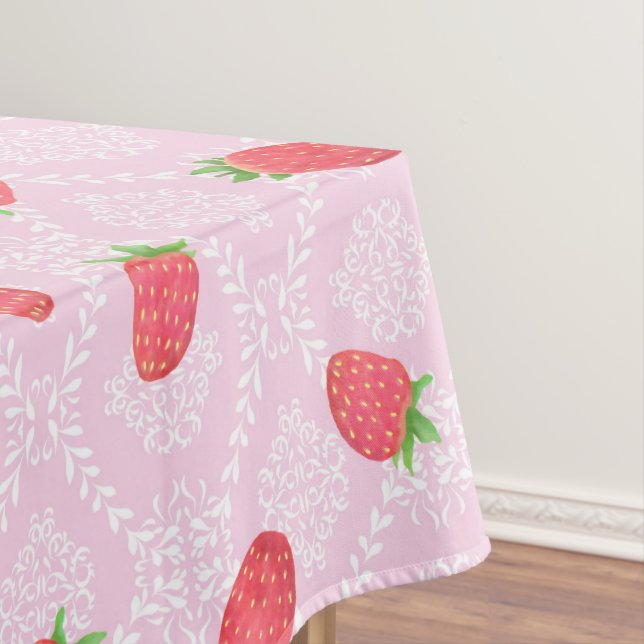 Strawberry Pink Tablecloth (In Situ)