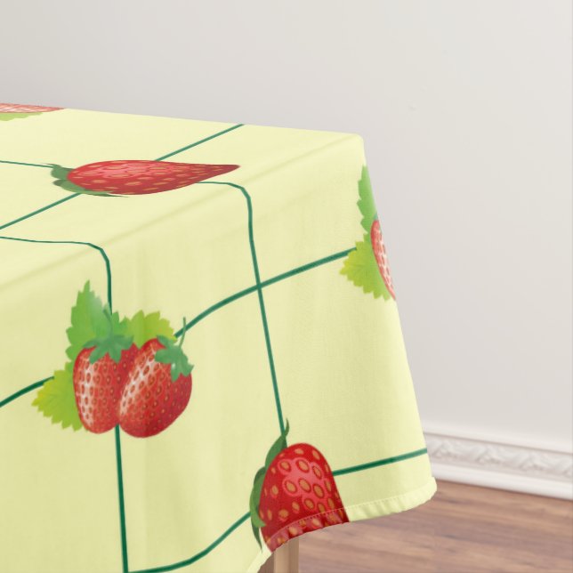 STRAWBERRY PLAID TABLECLOTH (In Situ)
