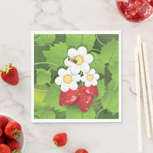 Strawberry Plant Napkin