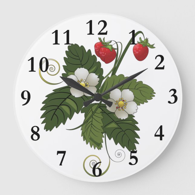 Strawberry Plant Wall Clock (Front)