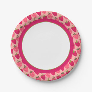 Strawberry Plates for Berry First Birthday Party