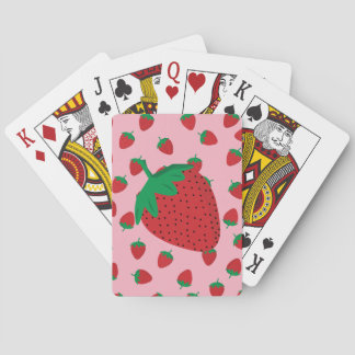 strawberry playing cards
