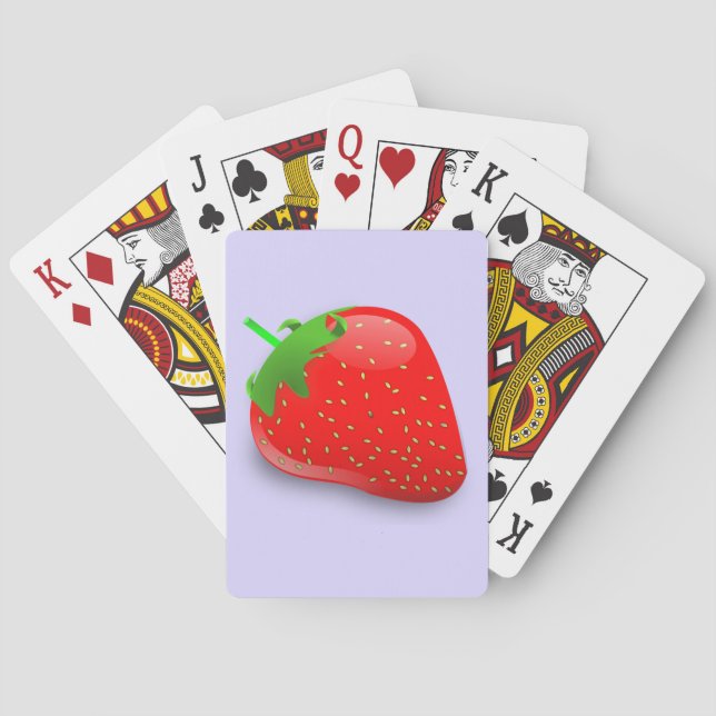 Strawberry Playing Cards - Choose Colors (Back)
