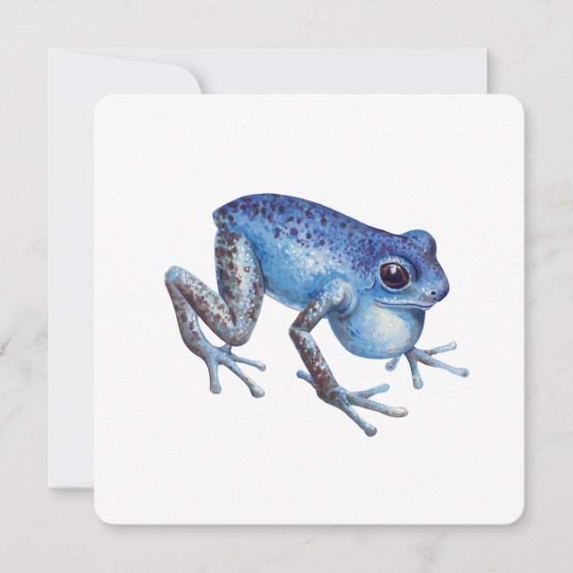 Strawberry Poison dart frog Holiday Card (Front)