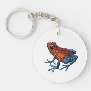 Strawberry Poison dart frog Key Ring
