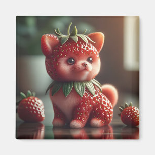 Strawberry Pomeranian Magnet