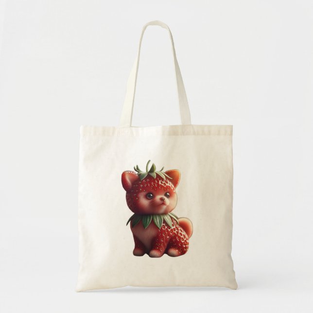 Strawberry Pomeranian Tote Bag (Front)