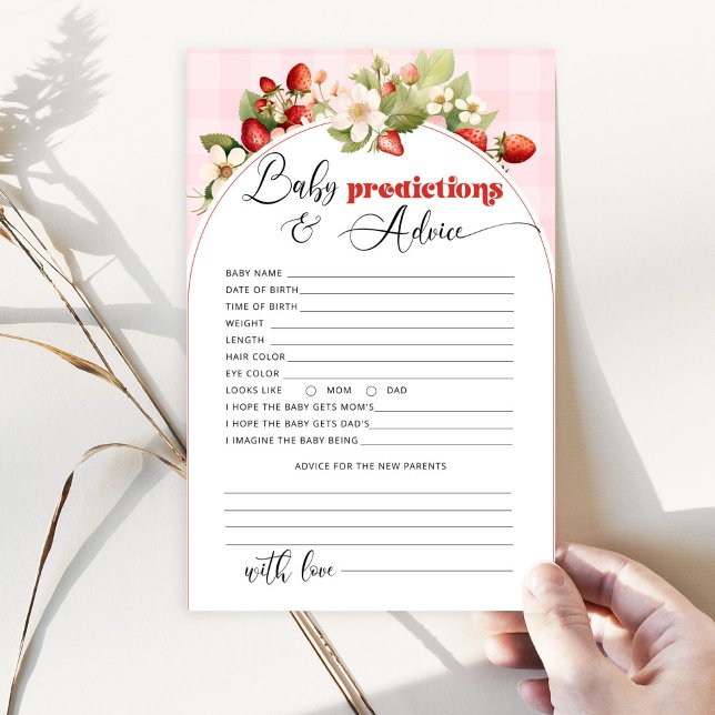 Strawberry predictions and advice card (Creator Uploaded)