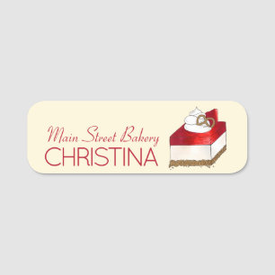 Strawberry Pretzel Salad Pie No Bake Dessert Food Name Tag