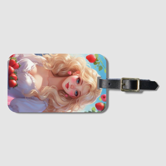 Strawberry princess  luggage tag (Front Horizontal)