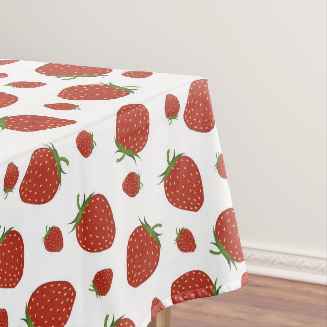 Strawberry Print Tablecloth (In Situ)