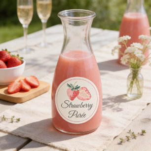 Strawberry Purée Mimosa Bar Bottle Sticker