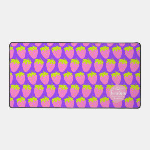 Strawberry Purple Desk Mat