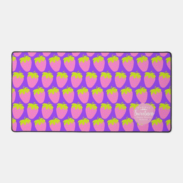 Strawberry Purple Desk Mat (Front)