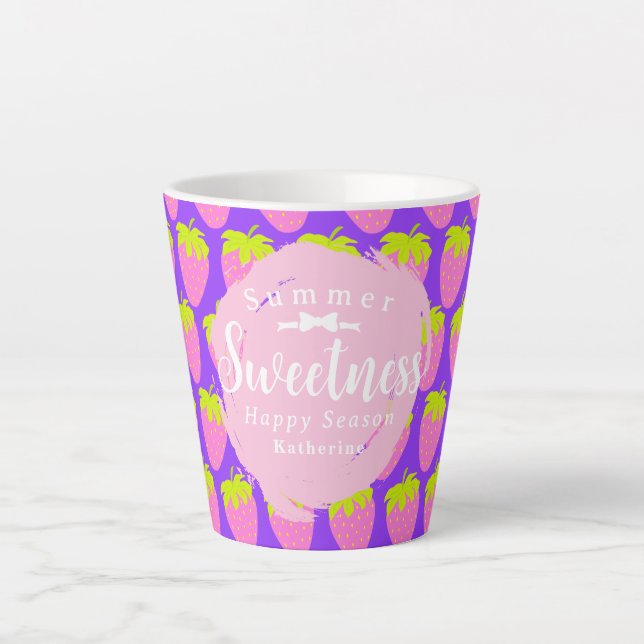 Strawberry Purple Latte Mug (Front)