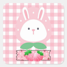 Strawberry Rabbit Sticker