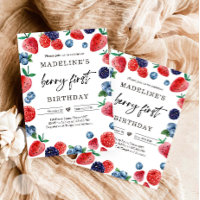 Strawberry Raspberry Berry First 1st Birthday