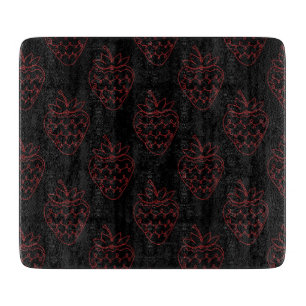 Strawberry Red Contour Fruit Lovers Berry Food Cutting Board
