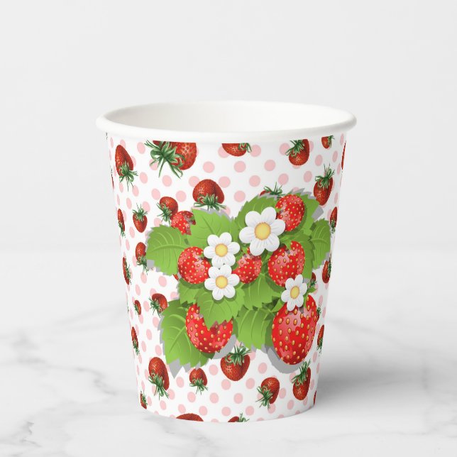 Strawberry Red Paper Cups (Front)