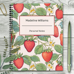 Strawberry Red Pattern Notebook