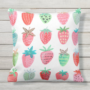 Strawberry red Pattern Summer Cushion