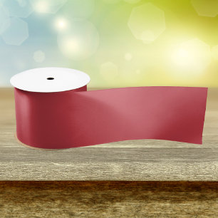Strawberry Red Solid Colour Satin Ribbon