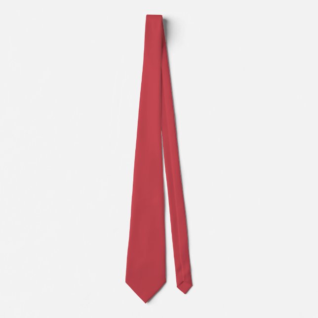 Strawberry Red Solid Colour Tie (Front)