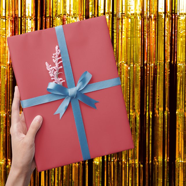 Strawberry Red Solid Colour Wrapping Paper (Creator Uploaded)