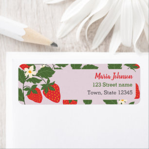 Strawberry Return Address Label