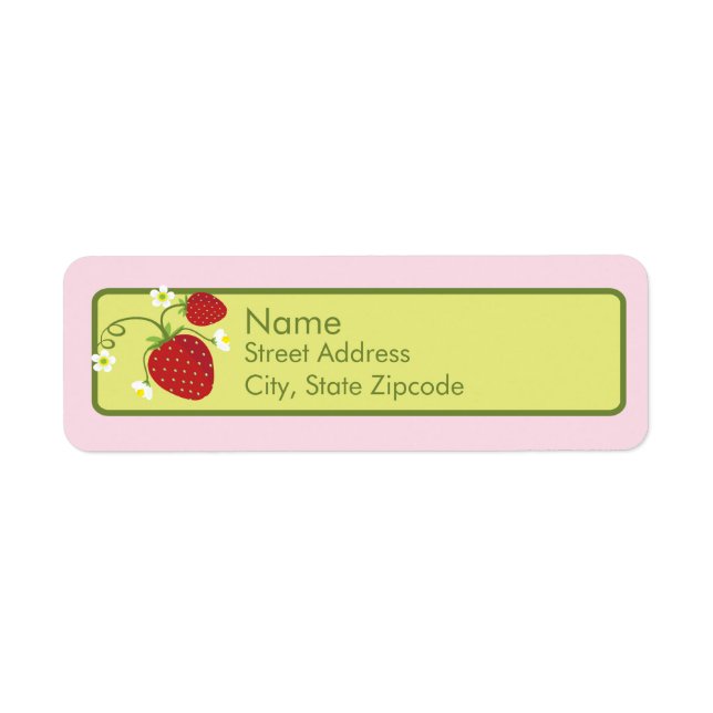 Strawberry Return Address Label (Front)