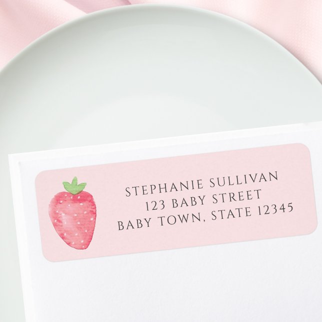Strawberry Return Address  Label (Creator Uploaded)