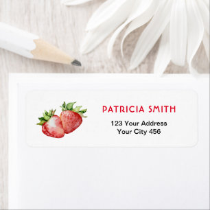 Strawberry Return Address Return Address Label