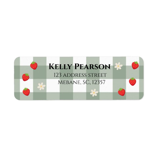 strawberry return label return address label (Front)