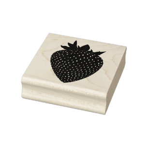 strawberry rubber stamp