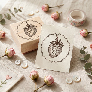 Strawberry Rubber Stamp