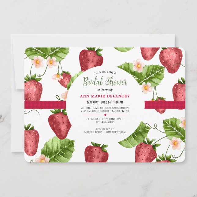 Strawberry Season Invitation (Front)
