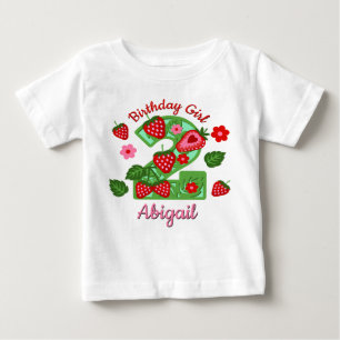 Strawberry Second birthday toddler tshirts