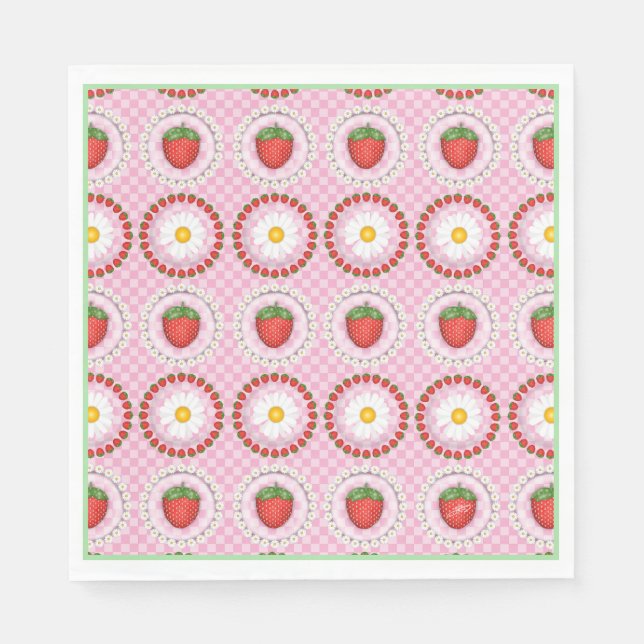 Strawberry Serenade  Napkin (Front)