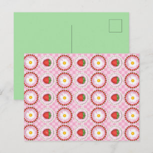 Strawberry Serenade Pink Postcard