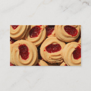 Strawberry Shortbread Cookies Business Cards