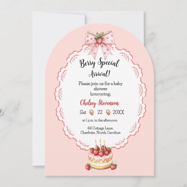 Strawberry Shortcake Baby Shower Invitation (Front)