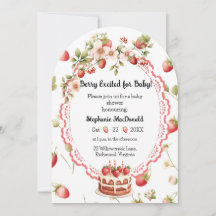 Strawberry Shortcake Baby Shower Invitation