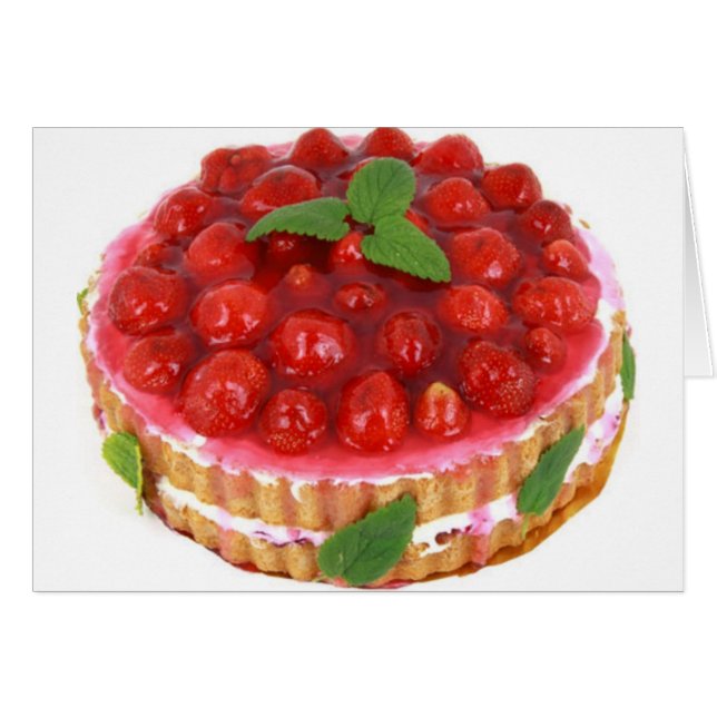 Strawberry Shortcake Birthday Get Well Card (Front Horizontal)